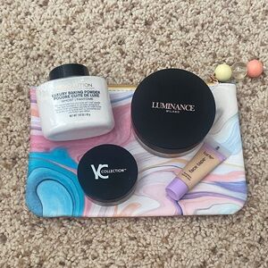 Colorful Makeup Bag with Assorted Cosmetics
Plus free gift!